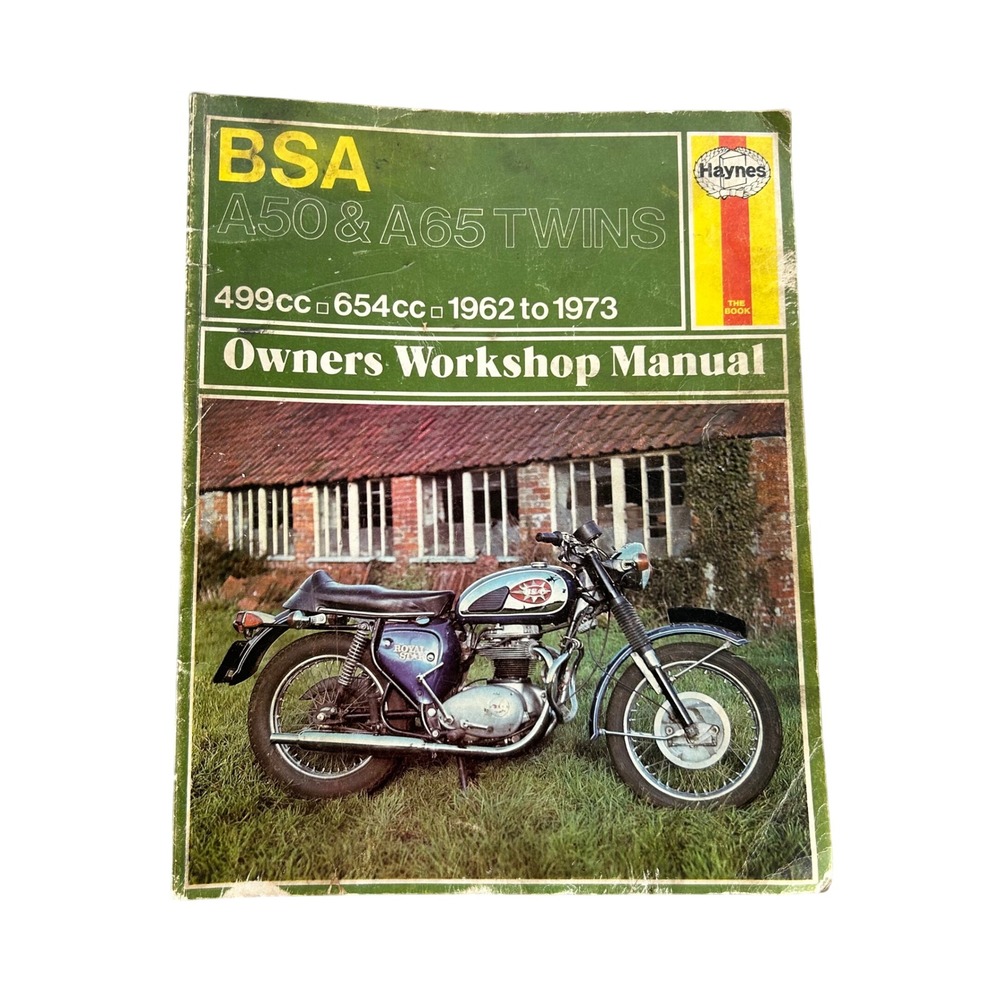 Haynes BSA A50 A65 Twins Workshop Manual 1962-1973 499cc 654cc Green Repair Book
